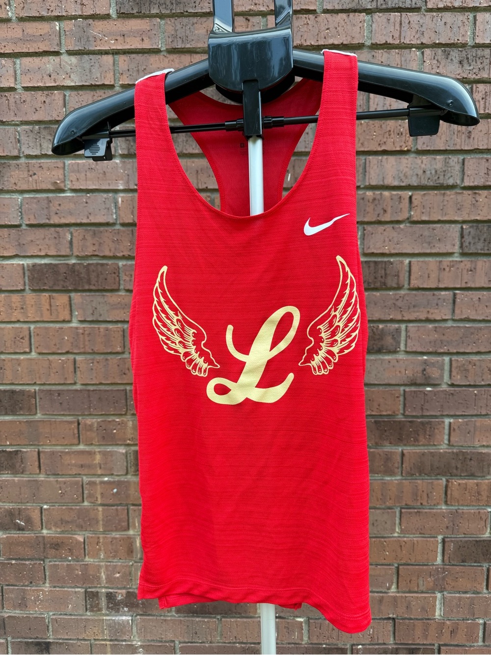 Nike Track Singlet Women Small Red Racerback Running Tank Top Winged L Uniform